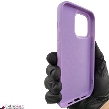 Kieto silikono 2 mm.storio dėklas - violetinis (Apple Iphone 14 Pro Max)